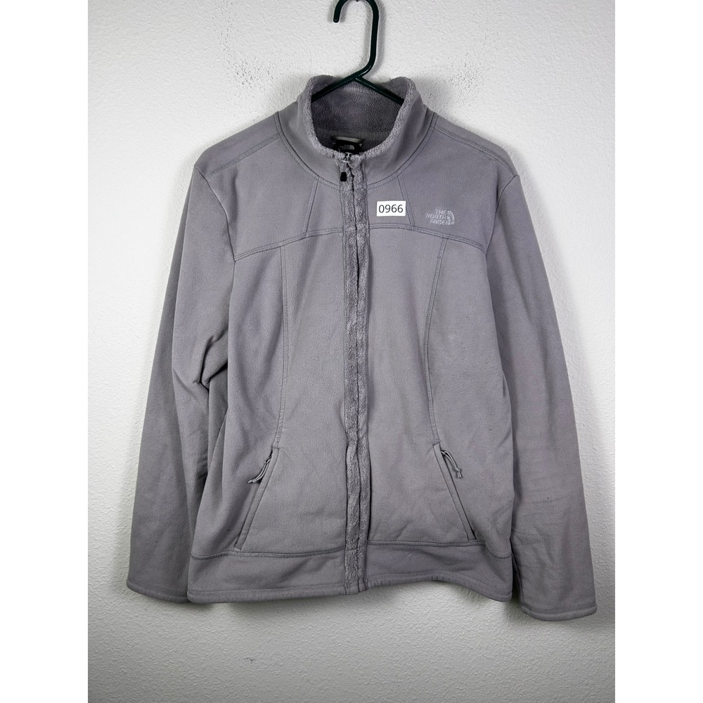 The North Face Womens XL Fleece Full Zip Jacket Lavender Purple Mock Neck 0966